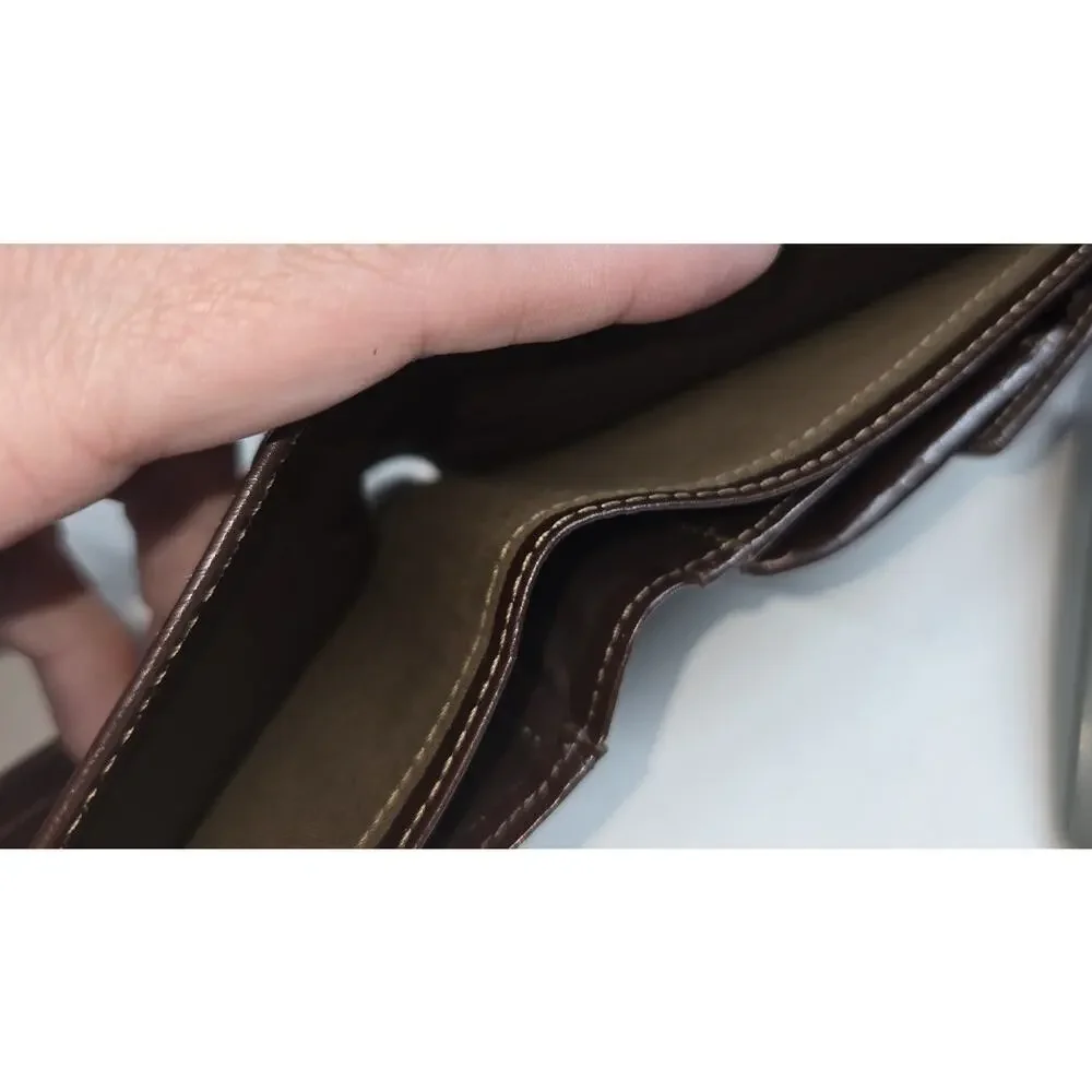 Comme Ca Ism Men's Vintage Brown Leather Wallet, New With Box